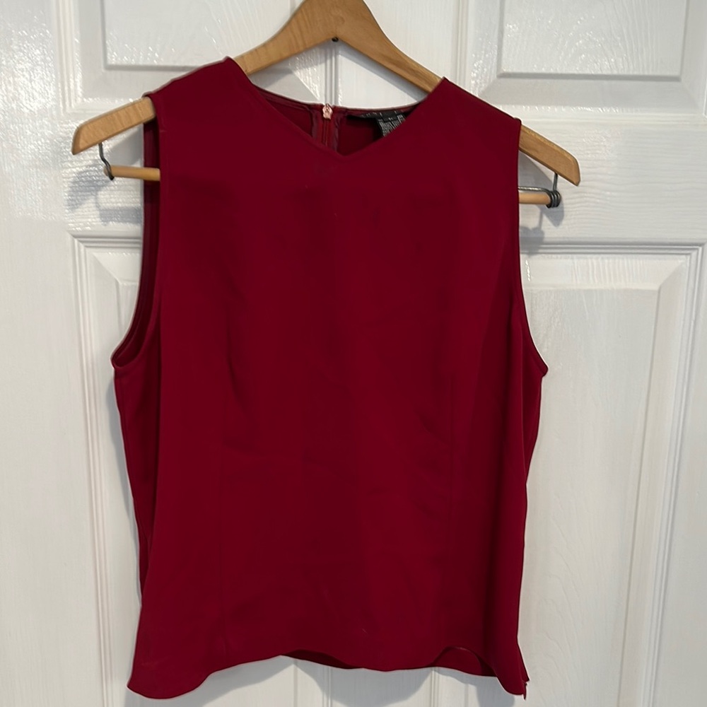 Sleeveless Red Top